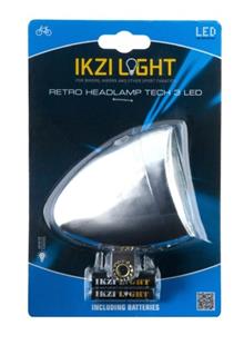 LED VOORLICHT KOPLAMP IKZI LED BATTERIJ CHROOM OP KAART