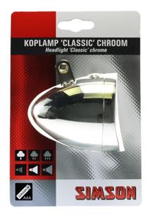 SIMSON BLISTER 020752 BATTERIJ KOPLAMP CLASSIC CHROOM