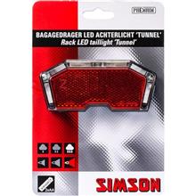 SIMSON BLISTER 022021 BATTERIJ BAGAGEDRAGER ACHTERLICHT TUNNEL 3 LED AUTO ON/OFF