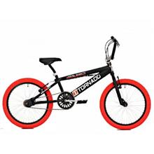 FREESTYLE FIETS TORNADO 20" FREEWHEEL MAT ZWART/ RODE BANDEN 2000021