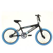 FREESTYLE FIETS TORNADO 20" FREEWHEEL MAT ZWART/ BLAUWE BANDEN 2000024